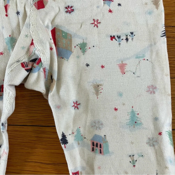 Hanna Andersson Christmas Winter Village Holiday Cotton Pajamas Girls 3 90 - Picture 6 of 9